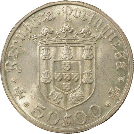 Portugal 50 Escudos Argent, Pedro Alvares Cabral - 1968