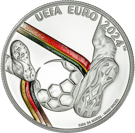 Portugal Euro de Football UEFA 2024 - 5 EUROS Couleur BE