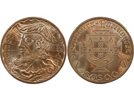 Portugal PORTUGAL - 50 ESCUDOS ARGENT 1968 - VASCO DE GAMA