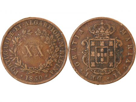 Portugal PORTUGAL  MARIE II - 20 REIS 1850