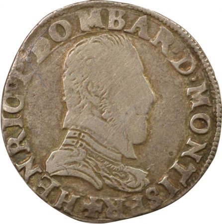 Principauté de Dombes Henri II - Teston Argent, Type 2 - 1604 Trévoux