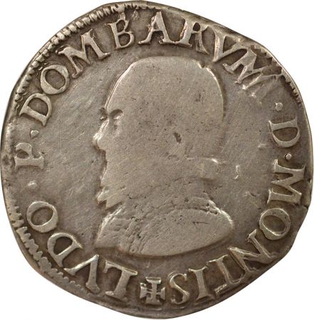 Principauté de Dombes Louis II de Bourbon Montpensier - Teston Argent - 1577 Trévoux