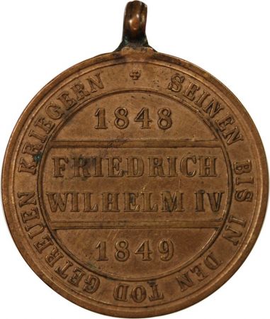 Prusse ALLEMAGNE  PRUSSE  FRIEDRICH WILHELM IV - MEDAILLE 1849