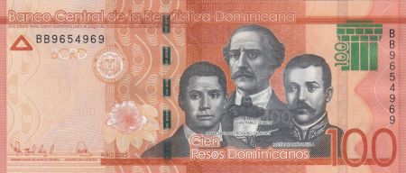 République dominicaine 100 Pesos - Duarte, Sanchez, Mella - Puerta del Conde - 2023 (2024) - Série BB