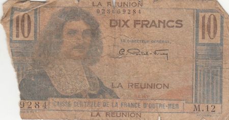 Réunion 10 Francs - Colbert - Série M.12 - 1946 - B - Kol.433.1