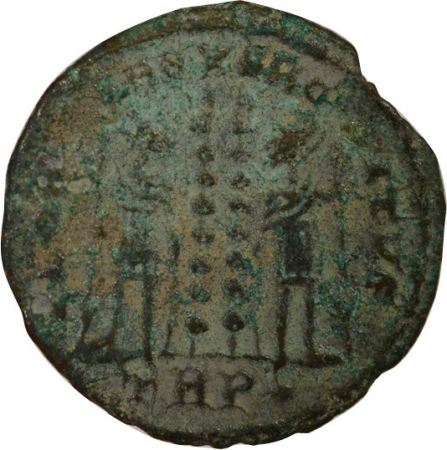 Rome Empire Constance II - Nummus, Soldats, deux étendards - 332 / 333 Trèves