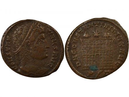 Rome Empire Constantin I - Nummus, Porte de Camp - 325 Ticinum