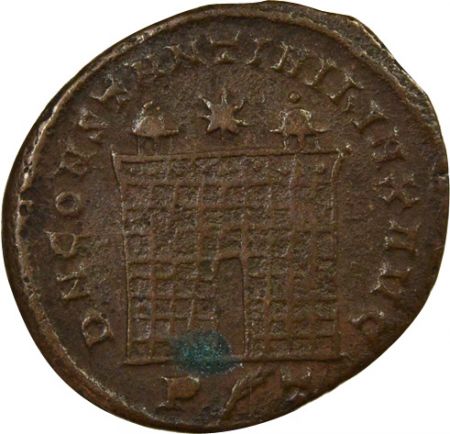 Rome Empire Constantin I - Nummus, Porte de Camp - 325 Ticinum