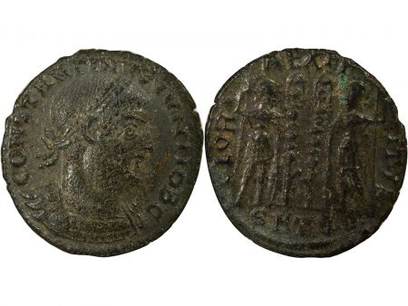 Rome Empire Constantin II - Nummus, Soldats, deux étendards - 330 / 331 Thessalonique