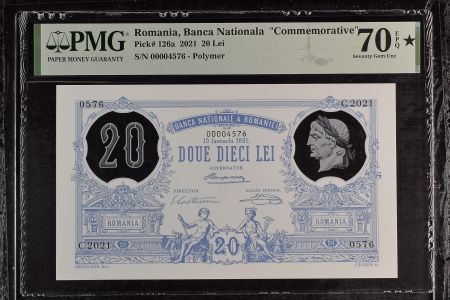 Roumanie 20 Lei - Romania - Banca Nationala \ Commemorative\  - 2021 - PMG 70 EPQ