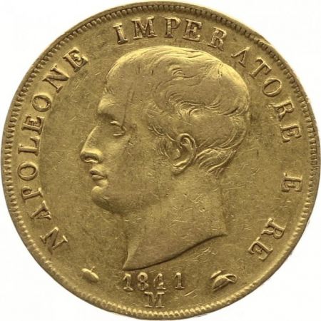 Royaume de Napoléon 40 lire Napoleon I Empereur et Roi 1811 M Milan