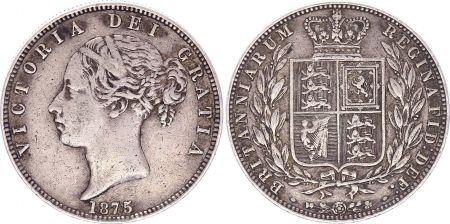 Royaume-Uni 1/2 Crown, Victoria - Armoiries - 1875