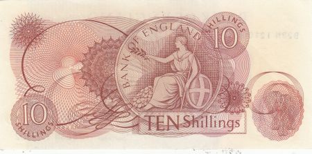 Royaume-Uni 10 Shillings Elisabeth II - Britannia - 1962