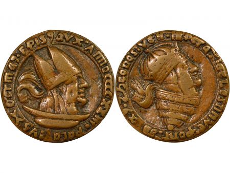 Royaume-Uni Catholique, Théodose II, Célestin, Palladius, Germain - Médaille Cuivre - 1545