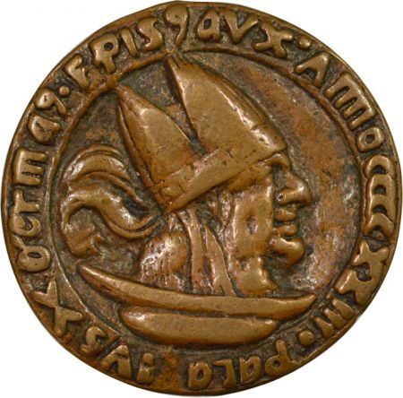 Royaume-Uni Catholique, Théodose II, Célestin, Palladius, Germain - Médaille Cuivre - 1545