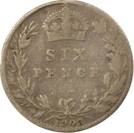 Royaume-Uni Edouard VII - 6 Pence Argent - 1903