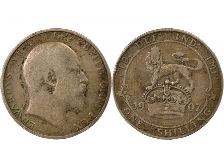 Royaume-Uni Edouard VII - Shilling Argent - 1907 Londres