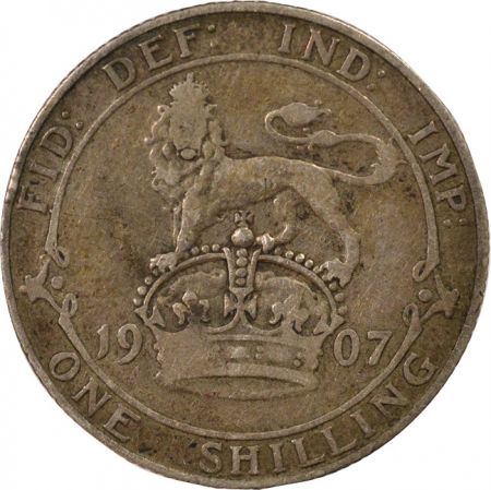 Royaume-Uni Edouard VII - Shilling Argent - 1907 Londres