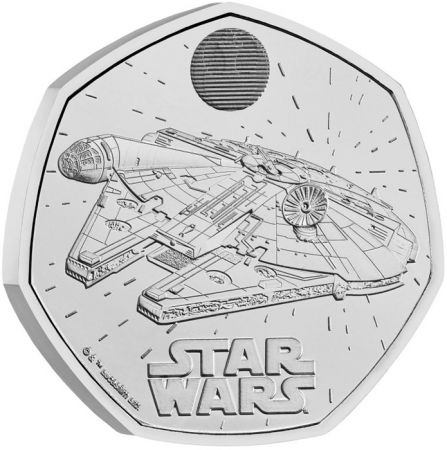 Royaume-Uni Faucon Millenium - Star Wars - 50 Pences 2024 BU