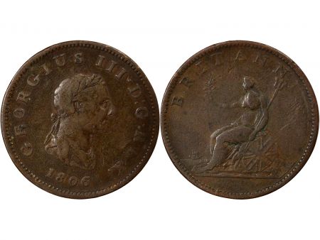 Royaume-Uni George III - 1/2 Penny - 1806 Soho