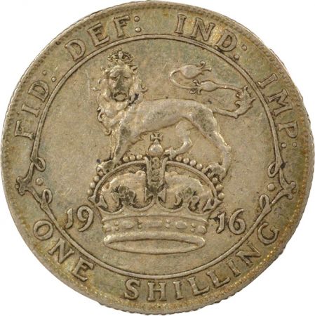 Royaume-Uni George V - Shilling Argent, 1er Type - 1916