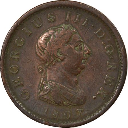 Royaume-Uni Royaume-Uni, George III - Penny, 2e Effigie - 1807 Soho