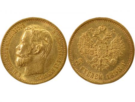 Russie Nicolas II - 5 Roubles Or - 1898 St Pétersbourg 