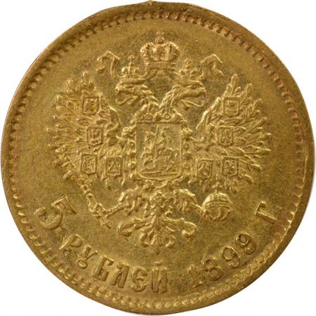 Russie Nicolas II - 5 Roubles Or - 1899 St Pétersbourg 