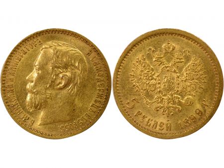 Russie Nicolas II - 5 Roubles Or - 1899 St Pétersbourg 