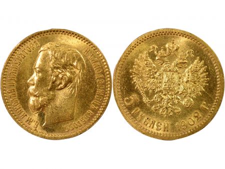 Russie Nicolas II - 5 Roubles Or - 1902 St Pétersbourg