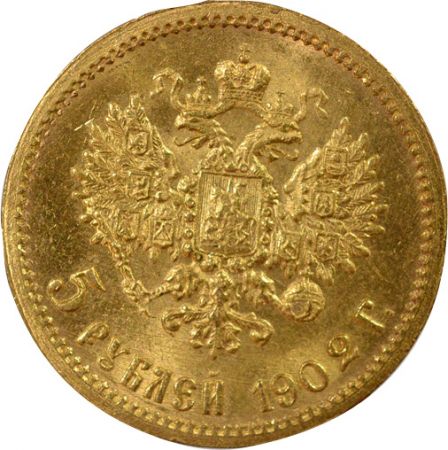 Russie Nicolas II - 5 Roubles Or - 1902 St Pétersbourg