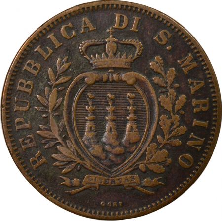 Saint-Marin 10 Centesimi - 1893 R Rome