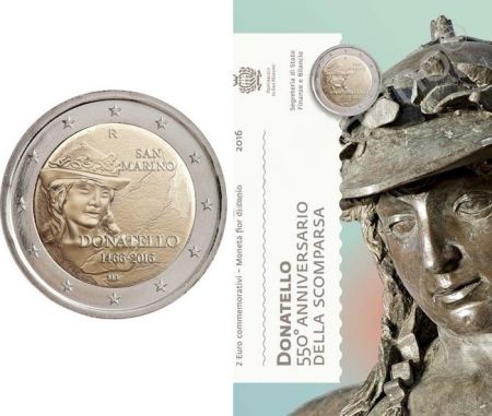 Saint-Marin 2 Euro Donatello - 2016 Coincard