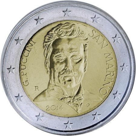 Saint-Marin 2 Euros Commémorative - Saint Marin 2014 Puccini