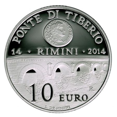 Saint-Marin 2000 ans du pont de Tibère Rimini - 10 Euros Argent 2014