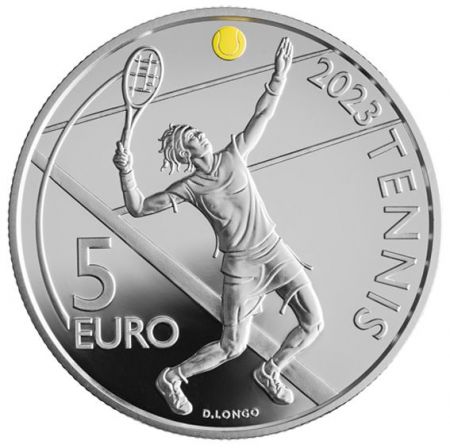 Saint-Marin 30 ans de l\'Open de Tennis de Saint Marin - 10 Euros Argent Couleur 2023