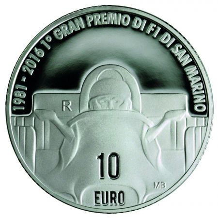 Saint-Marin 35 ans du grand prix F1 d\'Imola - 10 Euros Argent 2016