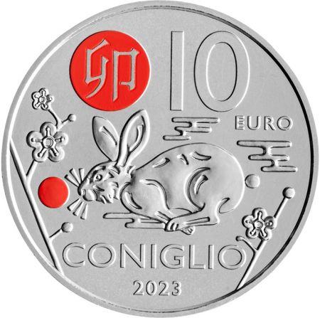 Saint-Marin Le Lapin - 10 Euros Couleur 2023 - Astrologie Chinoise