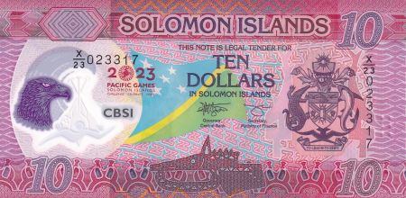 Salomon (îles) 10 Dollars - Jeux du Pacifique - 2023 - Polymer - Série de remplacement X.23