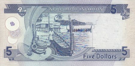 Salomon (îles) 5 Dollars - Armoiries - Bateaux - 2006