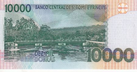 Sao Tomé-et-Principe 10000 Dobras Roi Amador, oiseau - Pont - 2004