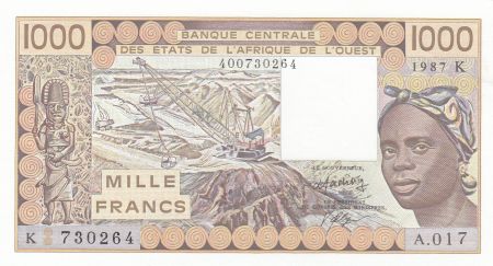 Sénégal 1000 Francs femme 1987 - Sénégal - Série A.017