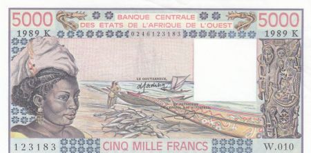 Sénégal 5000 Francs femme 1989 - Sénégal - Série W.010