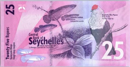 Seychelles 25 Rupees - 2016 - Shama des Seychelles