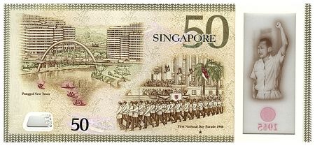 Singapour 50 Dollars E.Y. bin Ishak - 50 ans de l\'indépendance - 2015 Polymer