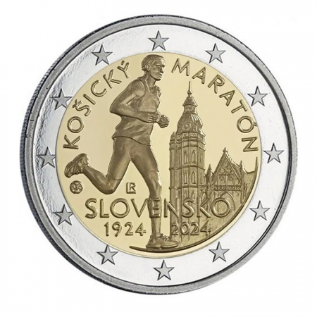 Slovaquie 2 Euros Commémo. BU 2024 - 100 ans du marathon international de Koice