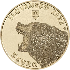 Slovaquie 5 Euros 2023 - L\'Ours brun