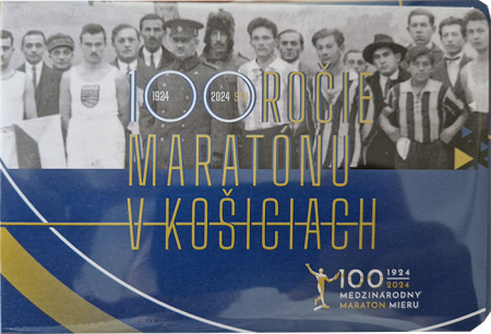 Slovaquie Blister Jeton et 2 Euros Commémo. 2024 - 100 ans du marathon international de Koice