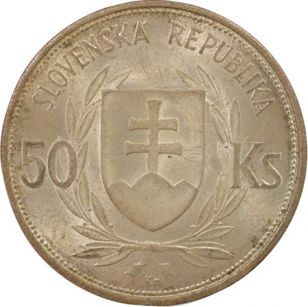 Slovaquie Jozef Tiso - 50 Korun Argent - 1944