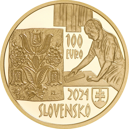 Slovaquie Modrotlac (Teinture bleue) - 100 euros BE Or 2024